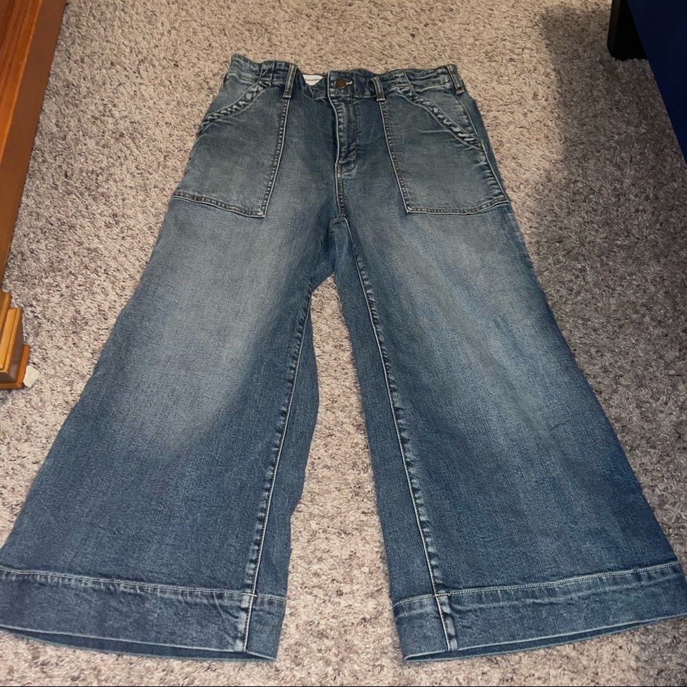 Pilcro Cropped Flare Jeans